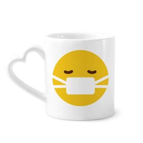 Dıythinker 350 ml Hasta Maskesi Sarı Sevimli Online Sohbet Kupaları Seramik Kupa