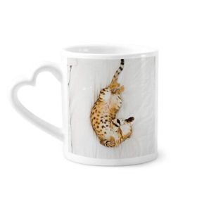Dıythinker 350 ml Hayvan Ocelot Kedi Fotoğraf Çekimi Kupaları Seramik Kupa