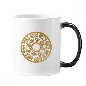 Dıythinker 350 ml Hayvan Yuvarlak Altın Zengin Çin Değişen Renk Kupa