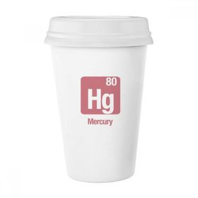 Dıythinker 350 ml Hg Chemical Element Science Klasik Kupa Beyaz Çömlekçilik Seramik Kupa