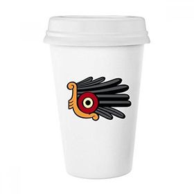 Dıythinker 350 ml Hint Soyut Sanat Çizim Tüy Başlık Klasik Kupa