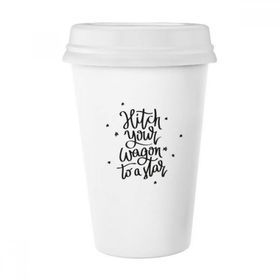 Dıythinker 350 ml Hitch Your Wagon To A Star Alıntı Klasik Kupa