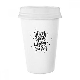 Dıythinker 350 ml Hitch Your Wagon To A Star Alıntı Klasik Kupa