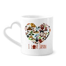 Dıythinker 350 ml I Love Japan Sushi İllüstrasyon Kupaları Seramik Kupa