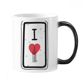 Dıythinker 350 ml I Love London Kelimeler Desen Değişen Renk Kupa