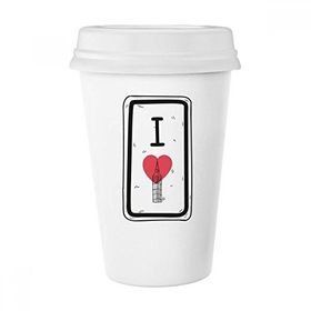 Dıythinker 350 ml I Love London Kelimeler Desenli Klasik Kupa Beyaz Çömlekçilik Seramik Kupa