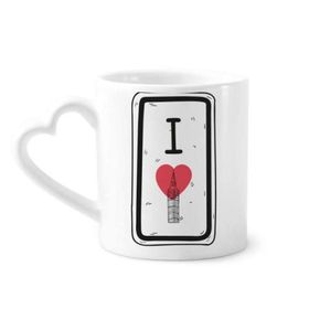 Dıythinker 350 ml I Love London Kelimeler Desenli Kupaları Seramik Kupa
