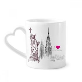 Dıythinker 350 ml I Love New York America Country City Kupaları Seramik Kupa
