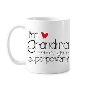Dıythinker 350 ml I'M A Grandma What's Your Superpower Best Büyükanne Klasik Kupa