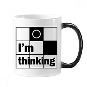 Dıythinker 350 ml Iã¢Â'¬Ëœm Thinking Quote Morphing Isıya Duyarlı Değişen Renk Kupalü Sapları