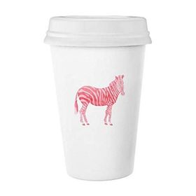 Dıythinker 350 ml Iucn Tehlikeli Hayvanlar Kırmızı Zebra Klasik Kupa