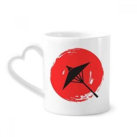 Dıythinker 350 ml Japon Fırça Boyama İllüstrasyon Kupaları Seramik Kupa