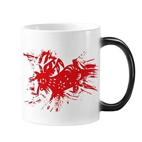 Dıythinker 350 ml Kağıt Kesimli Koyun Hayvan Çin Zodyak Değişen Renk Kupa