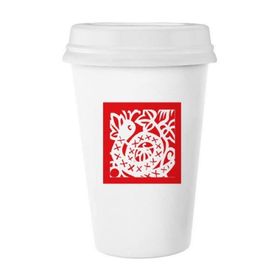Dıythinker 350 ml Kağıt Kesimli Yılan Hayvan Çin Zodyak Klasik Kupa
