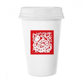 Dıythinker 350 ml Kağıt Kesimli Yılan Hayvan Çin Zodyak Klasik Kupa