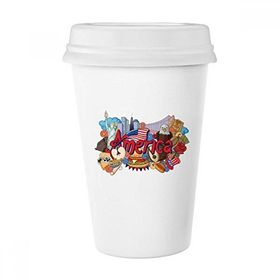 Dıythinker 350 ml Kartal Özgürlük Burger Amerika Grafiti Klasik Kupa