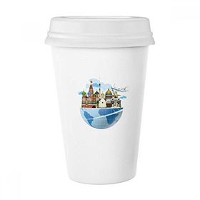 Dıythinker 350 ml Kent Simgesi Küresel Seyahat Seyahat Rusya St Basil Uçak Katedrali Klasik Kupa