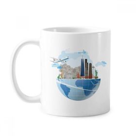 Dıythinker 350 ml Kent Simgesi Küresel Seyahat Seyahat Usa America Mount Rushmore Uçak Klasik Kupa