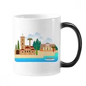 Dıythinker 350 ml Kıbrıs Ulusal Simgesi Yapı Renk Kupa