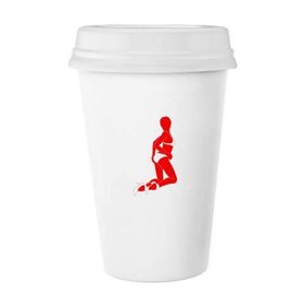 Dıythinker 350 ml Kırmızı Bikini Güzellik Kadın Klasik Kupa