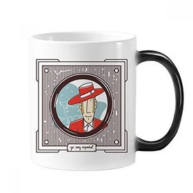 Dıythinker 350 ml Kırmızı Giysi İspanyol İllüstrasyon Değişen Renk Kupa