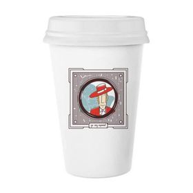 Dıythinker 350 ml Kırmızı Giysi İspanyol İllüstrasyon Klasik Kupa