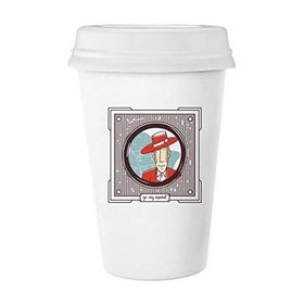 Dıythinker 350 ml Kırmızı Giysi İspanyol İllüstrasyon Klasik Kupa