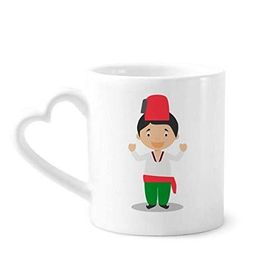 Dıythinker 350 ml Kırmızı Yeşil Hindi Çizgi Film Kupaları Seramik Kupa