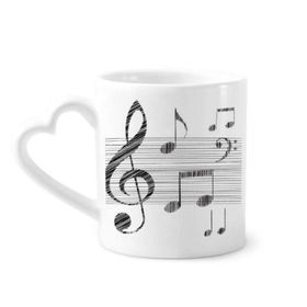 Dıythinker 350 ml Klasik Güzel Müzik Basit Desenli Kupaları Seramik Kupa