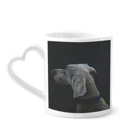 Dıythinker 350 ml Köpek Evcil Hayvan Yalnız Gece Kupaları Seramik Kupa