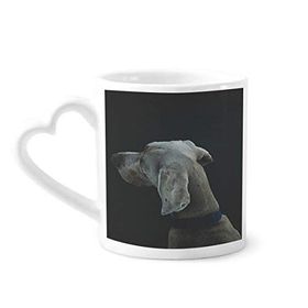 Dıythinker 350 ml Köpek Evcil Hayvan Yalnız Gece Kupaları Seramik Kupa