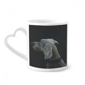 Dıythinker 350 ml Köpek Evcil Hayvan Yalnız Gece Kupaları Seramik Kupa