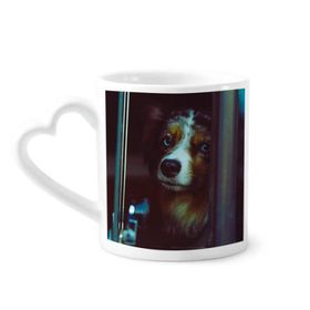 Dıythinker 350 ml Köpek Evcil Hayvan Yalnız Resim Kupaları Seramik Kupa