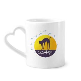 Dıythinker 350 ml Korku Kedi Korkunç Cadılar Bayramı Kupaları Seramik Kupa