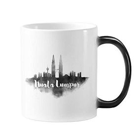Dıythinker 350 ml Kuala Lumpur Malezya Mürekkep Şehir Değişen Renk Kupa