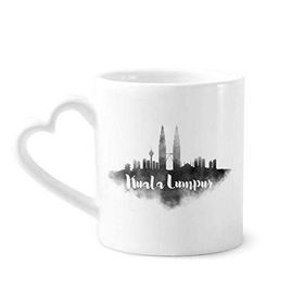 Dıythinker 350 ml Kuala Lumpur Malezya Simgesi Mürekkep Şehir Kupaları Seramik Kupa