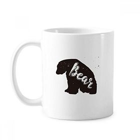 Dıythinker 350 ml Kutup Ayısı ve Beyaz Hayvan Klasik Kupa Beyaz Çömlekçilik Seramik Kupa