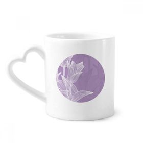 Dıythinker 350 ml Lale Bitki Çiçek İllüstrasyon Kupaları Seramik Kupa