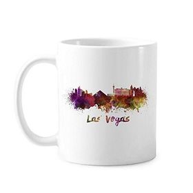 Dıythinker 350 ml Las Vegas Amerika Country City Suluboya İllüstrasyon Klasik Kupa