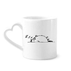 Dıythinker 350 ml Lazy Cat Lying Line Kupaları Seramik Kupa