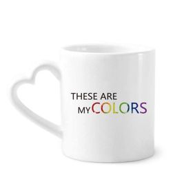 Dıythinker 350 ml LGBT Gökkuşağı Bayrağı These Are My Colors Kupaları Seramik Kupa