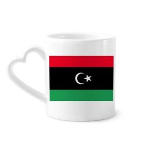 Dıythinker 350 ml Libya Ulusal Bayrağı Afrika Ülke Kupaları Seramik Kupa