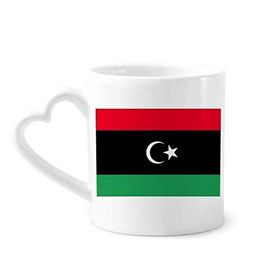 Dıythinker 350 ml Libya Ulusal Bayrağı Afrika Ülke Kupaları Seramik Kupa