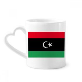 Dıythinker 350 ml Libya Ulusal Bayrağı Afrika Ülke Kupaları Seramik Kupa