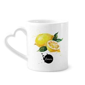 Dıythinker 350 ml Limon Meyvesi Lezzetli Sağlıklı Suluboya Kupaları Seramik Kupa
