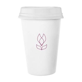 Dıythinker 350 ml Line Çiçek Bitki Çiçek Desenli Klasik Kupa Beyaz Çömlekçilik Seramik Kupa