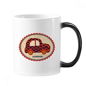 Dıythinker 350 ml Little Car İngiltere Londra Damga Britian Değişen Renk Kupa