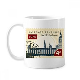 Dıythinker 350 ml Londra Parlamento Damga İngiltere İngiltere İngiltere Klasik Kupa Beyaz Çömlekçilik Seramik Kupa