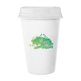 Dıythinker 350 ml Lotus Çiçeği Kurbağa Yaprakları Bitki Çiçek Klasik Kupa Beyaz Çömlekçilik Seramik Kupa