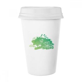 Dıythinker 350 ml Lotus Çiçeği Kurbağa Yaprakları Bitki Çiçek Klasik Kupa Beyaz Çömlekçilik Seramik Kupa